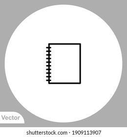 Symbol für Notebook-Symbol, Vektorgrafik, Symbol, Logo-Illustration für Web und Mobile