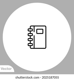 Notebook icon sign vector,Symbol, logo illustration for web and mobile