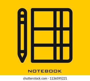 Notebook icon signs