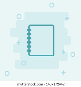 Notebook Icon. Simple icon, blue colored icon illustration.