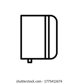Notebook icon. Simple line, outline vector elements of hipster style icons for ui and ux, website or mobile application