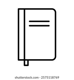 notebook icon Simple outline illustration