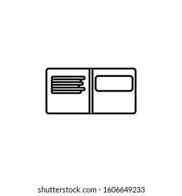 notebook icon. Simple thin line, outline vector of web icons for ui and ux, website or mobile application