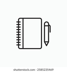 Notebook icon. simple vector icon