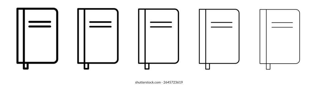 notebook icon simple vector outline logo