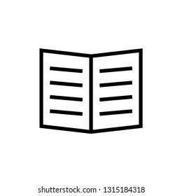 Notebook icon. Study education sign
