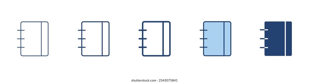 Notebook icon Symbol set collection