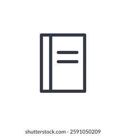 notebook icon symbol vector sign isolated on white background illustration for graphic and web design