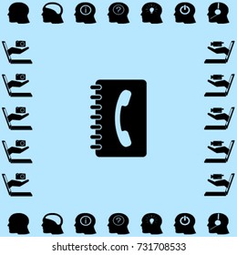 Notebook icon, textbook vector illustration