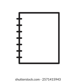Notebook icon Thin line vector
