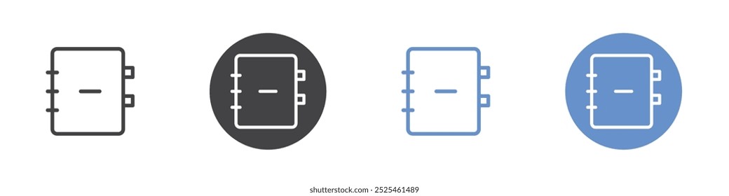 Notebook icon Thin outline art symbol