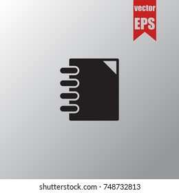 Notebook icon in trendy isolated on grey background.Vector illustration.