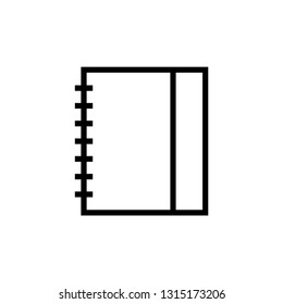 Notebook icon. Typing sign