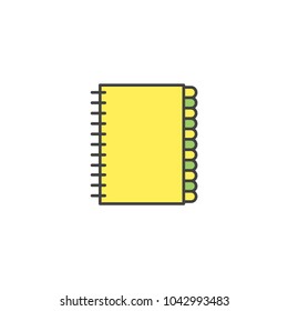 notebook icon vector