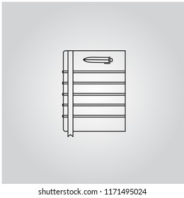 Notebook icon vector