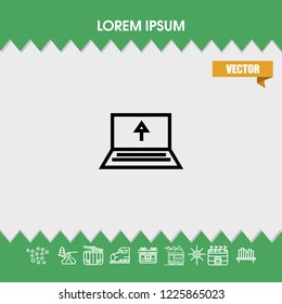 Notebook up icon vector