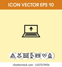 Notebook up icon vector