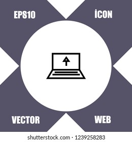 Notebook up icon vector