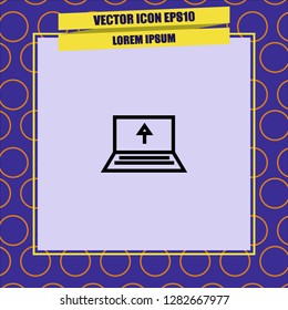 Notebook up icon vector