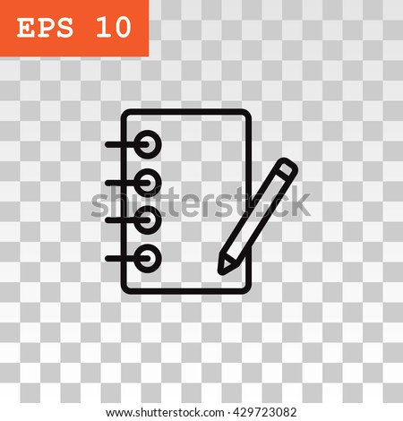 notebook icon vector