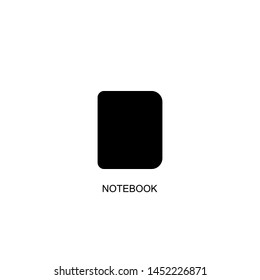 notebook icon vector black design