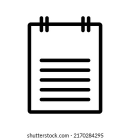 Notebook icon vector color editable