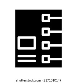 Notebook icon vector color editable