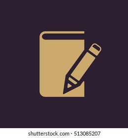 Notebook icon. vector design. Diary and sketchpad, Notebook symbol. web. graphic. JPG. AI. app. logo. object. flat. image. sign. eps. art. picture - stock vector