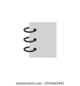 Notebook Icon Vector design on white background 