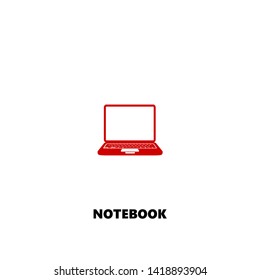 notebook icon. notebook vector design. sign design. red color