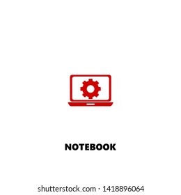 notebook icon. notebook vector design. sign design. red color