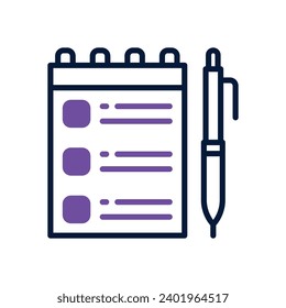 notebook icon. vector dual tone icon for your website, mobile, presentation, and logo design.