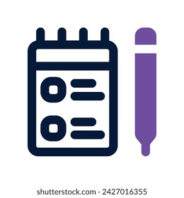 notebook icon. vector dual tone icon for your website, mobile, presentation, and logo design.