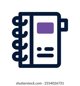 notebook icon. vector dual tone icon for your website, mobile, presentation, and logo design.