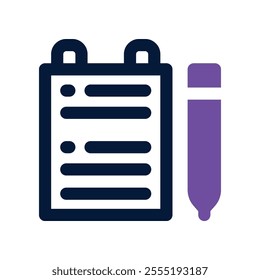 notebook icon. vector dual tone icon for your website, mobile, presentation, and logo design.