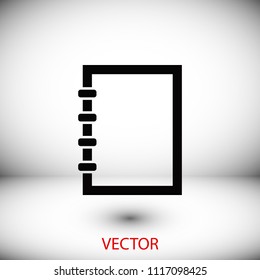 Notebook icon, Vector EPS 10 illustration style