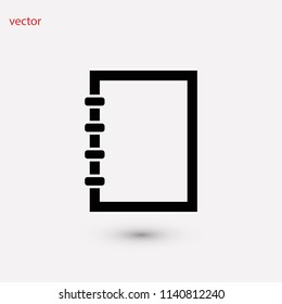 Notebook icon, Vector EPS 10 illustration style