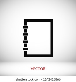 Notebook icon, Vector EPS 10 illustration style