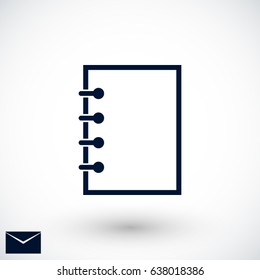 Notebook icon, Vector EPS 10 illustration style