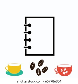 Notebook icon, Vector EPS 10 illustration style