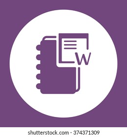 notebook Icon vector flat design