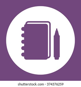 notebook Icon vector flat design