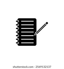 Notebook icon Vector flat thin line illustration