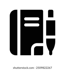 notebook icon. vector glyph icon for your website, mobile, presentation, and logo design.