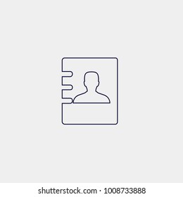 notebook icon, vector illustration. adress book icon