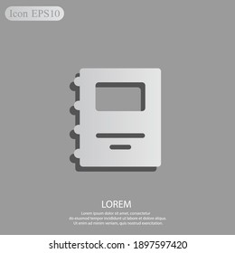 notebook icon. Vector illustration EPS 10.