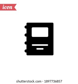 icono de bloc de notas. Ilustración del vector EPS 10.