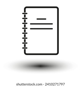 Notebook icon. Vector illustration. EPS 10.