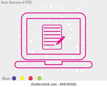 notebook, icon, vector illustration eps10
