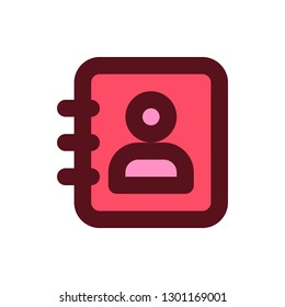 Notebook Icon Vector Illustration in Filled Style for Any Purpose